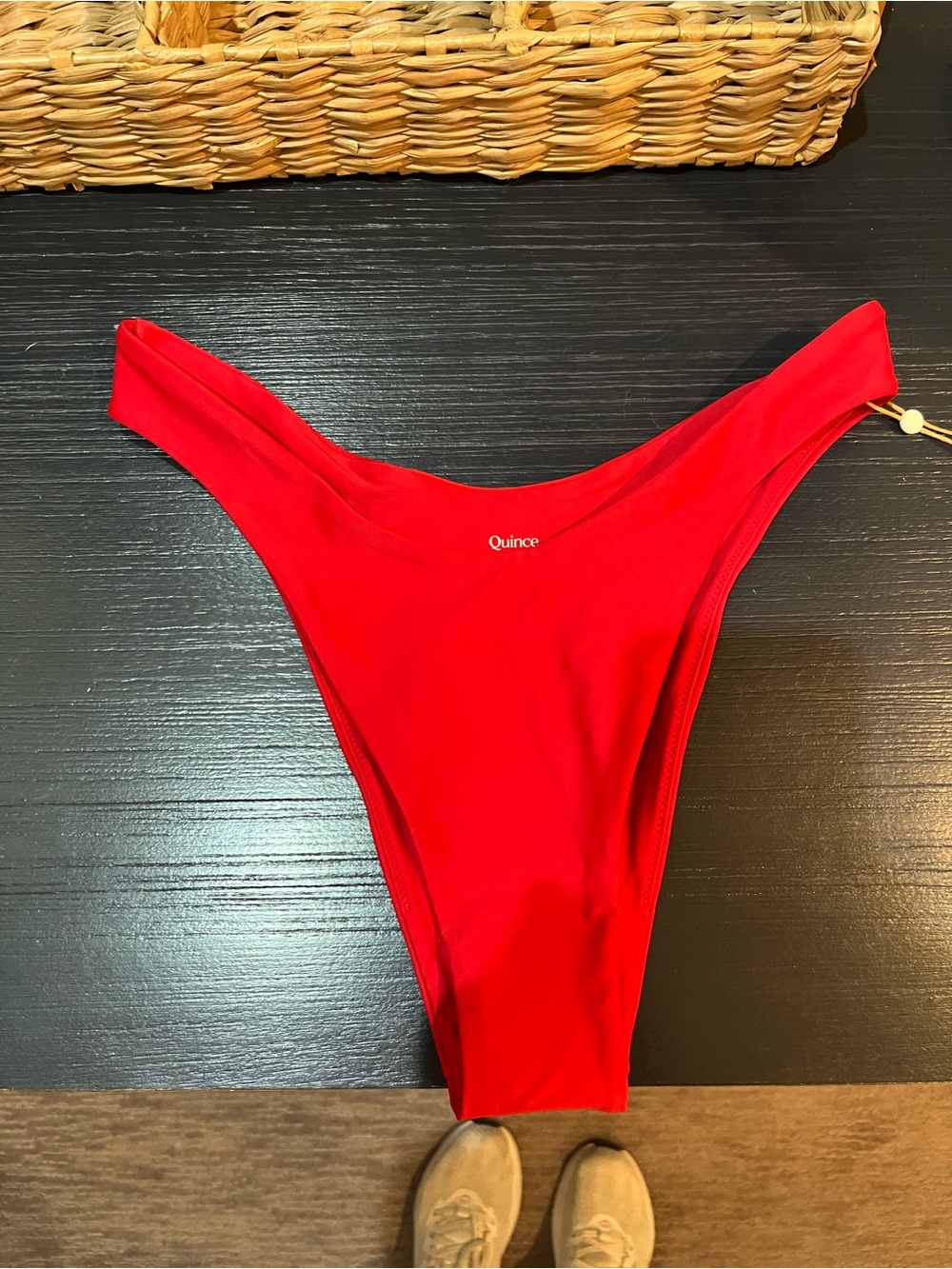 Quince Vibrant Red Bikini Bottom